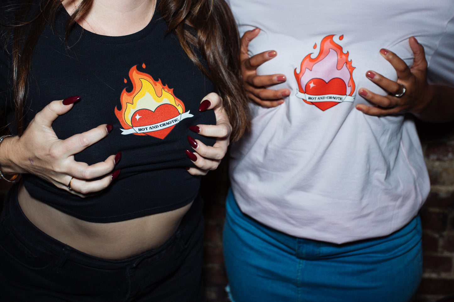 Hot & Chaotic (red fire) - Crop Top