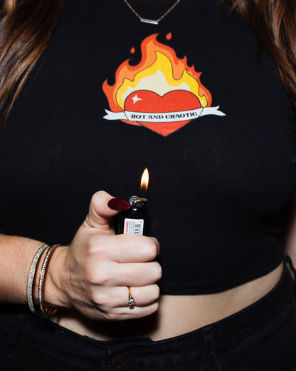 Hot & Chaotic - Crop Hoodie