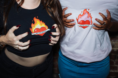 Hot & Chaotic (pink fire) - Crop Top